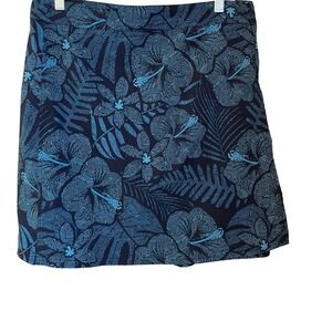 Rip Skirt Hawaii Midnight Maui Blue Tropical Wrap Skirt Size M Length 2